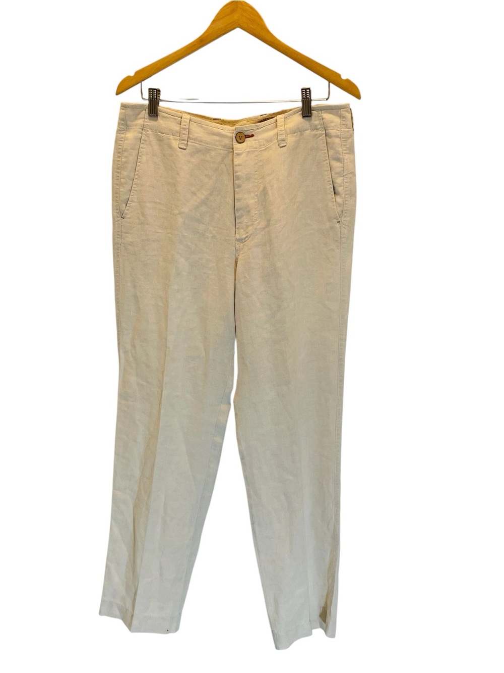 Tommy Bahama Relax Cream Off White Casual 100% Linen Pants Size 32x32